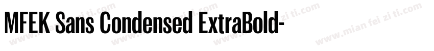 MFEK Sans Condensed ExtraBold字体转换